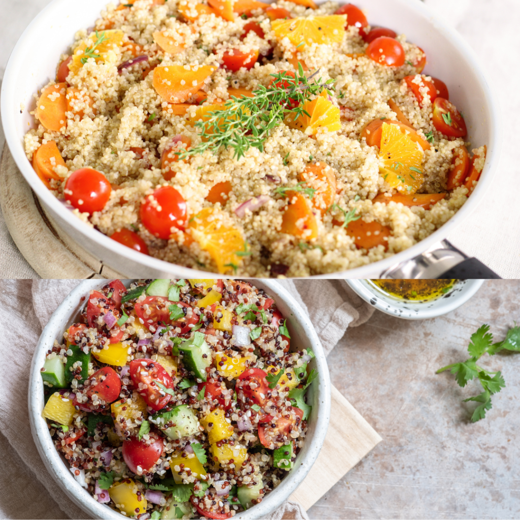 Rohkost-Salate mit Qinoa, bunt, lecker und gesund